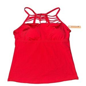 Gibson Latimer Women's Red Strappy Tankini Top Size M